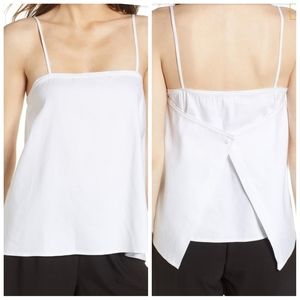 Leith button back spaghetti strap tank top